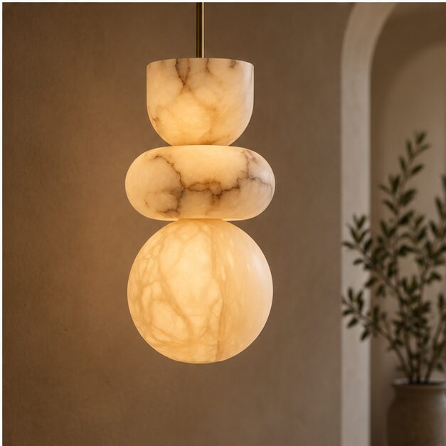 Three-quarter view of the Alverra pendant