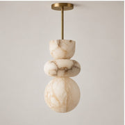 Alverra alabaster pendant in daylight, switched off