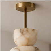 Alverra brass canopy and suspension rod detail