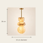 Alverra pendant dimensions: 30 centimetres high by 15 centimetres diameter