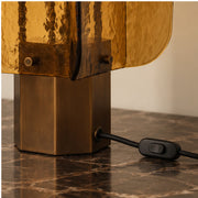 Cord and switch control at the bronze base