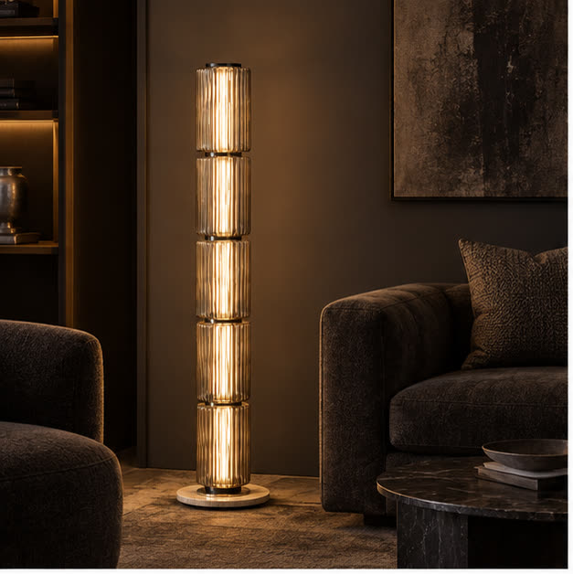 Astra floor lamp in a dark lounge
