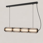 Astra Linear Glass Pendant Light in smoke grey
