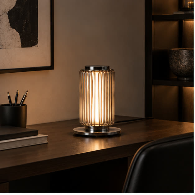 Small Astra table lamp on a study desk
