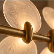Hand-blown glass texture and gold fitting detail