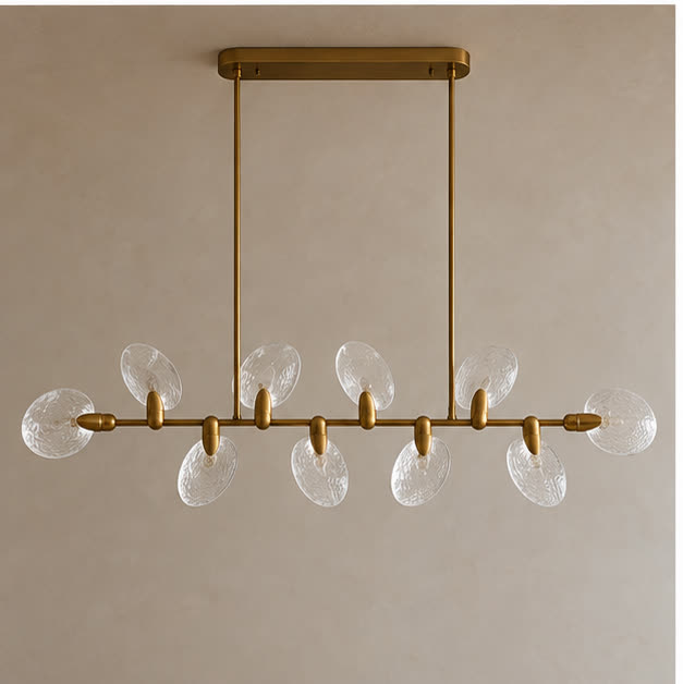 Atelier Velmora glass and gold frame in daylight, switched off
