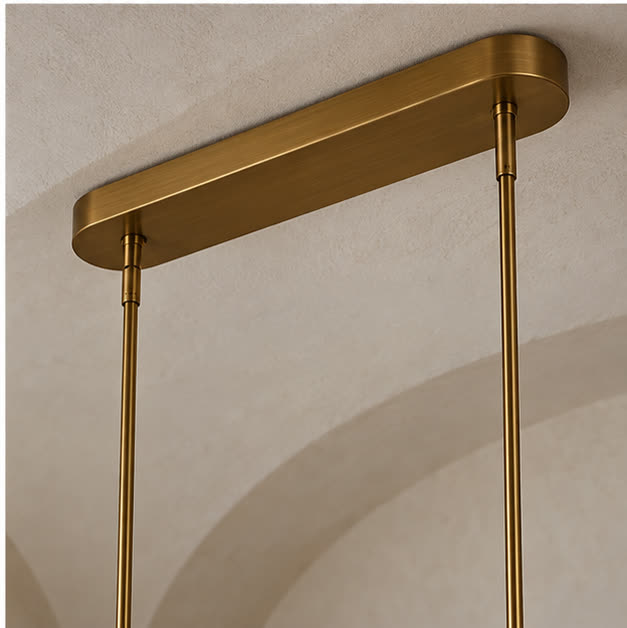 Gold canopy and adjustable suspension detail