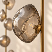 Close detail of Auralis handcrafted glass shade and G9 LED mount