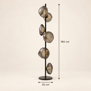 Auralis Glass Floor Lamp dimensions: 180 centimetres high and 35 centimetres wide