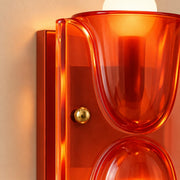 Close view of amber resin and brass detailing