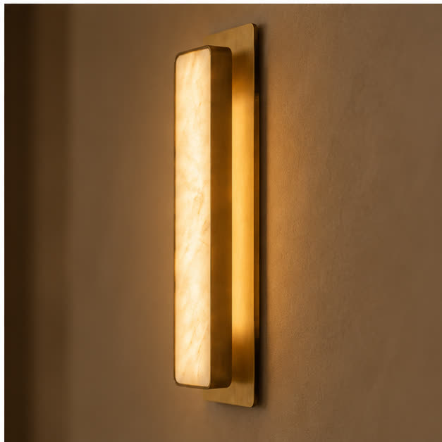 Side view showing the wall light projection