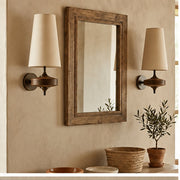 Pair of Auralis wall lights flanking a mirror