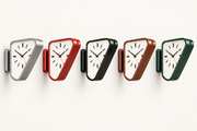 Aurelian wall clock in silver, red, black, brick brown and forest green