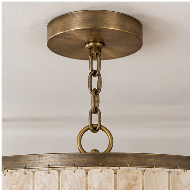 Capri chandelier adjustable chain and ceiling canopy