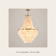 Capri Tiered Shell Chandelier dimensions: 65 by 95 centimetres