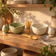 Chado matcha set in Green Set and White Set finishes