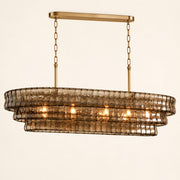 Étoile grey glass chandelier product hero