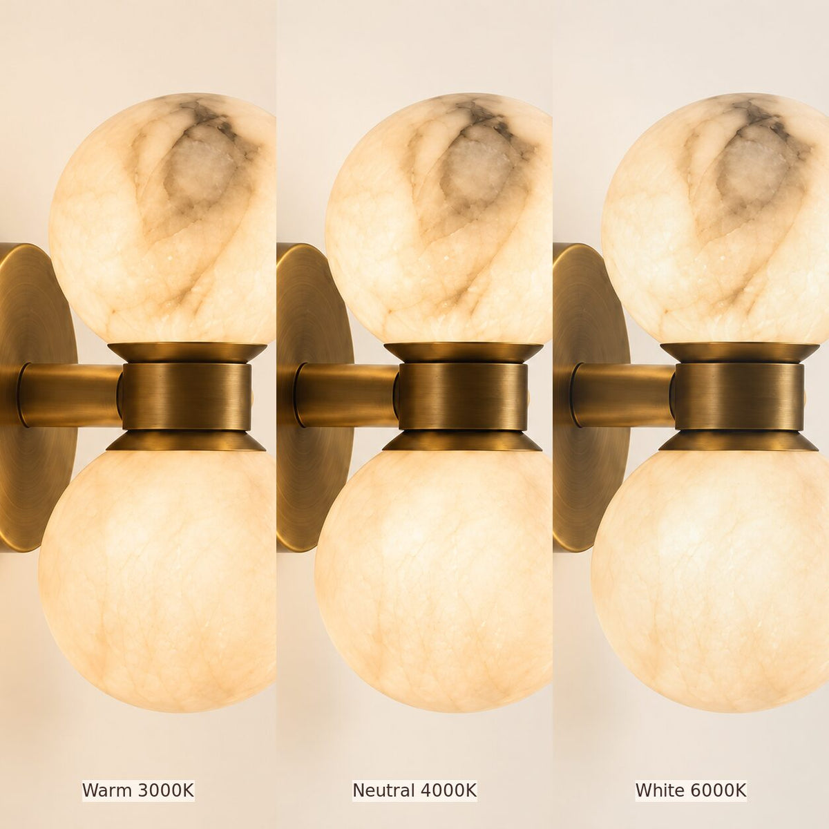 Lunara warm, neutral and white light options