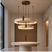 Two TerraStone rings above a round entry table