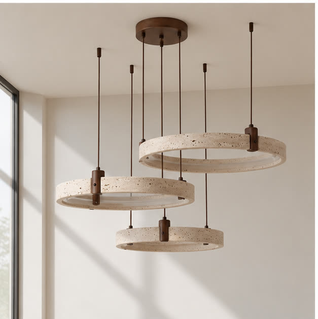 TerraStone stone rings in daylight, switched off
